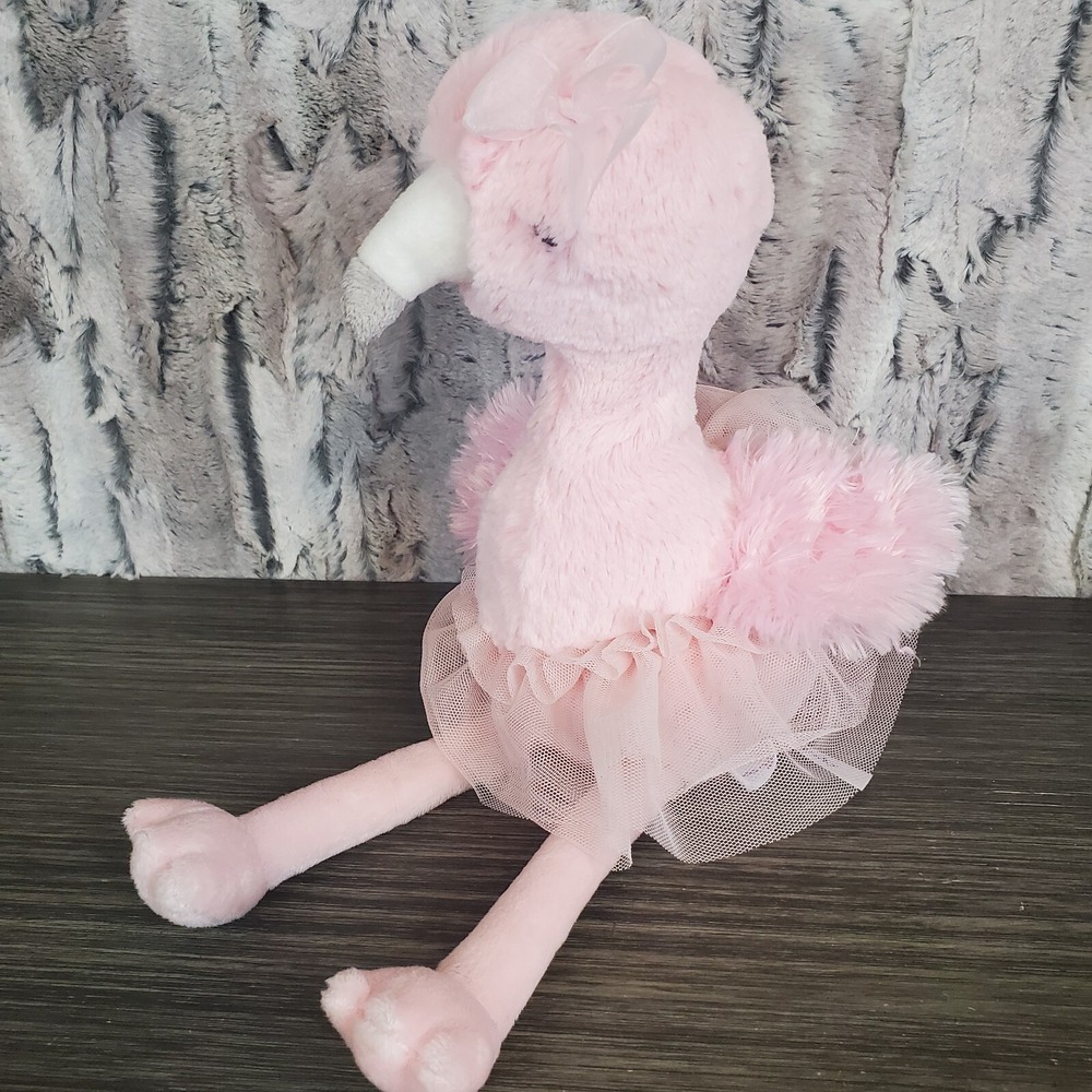 Aurora World Pinky Pink Flamingo Plush Ballerina 15" Tutu - LUXE SILKY SOFT EUC